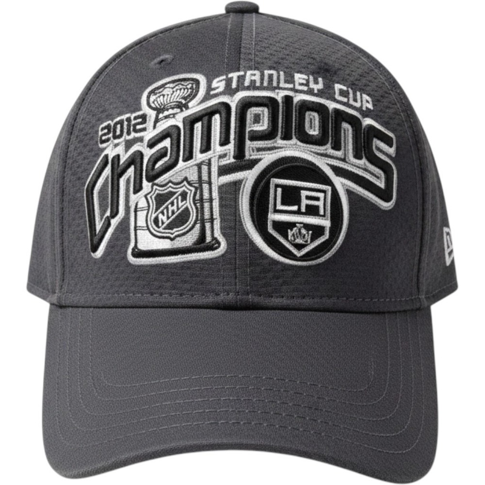 LA‎ Kings Hat 2012 Stanley Cup Champions New Era Gray NHL Hockey Flex Cap S/M